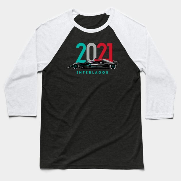 Formula Racing Car 2021 Baseball T-Shirt by RaceCarsDriving